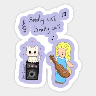 Polly pocket cat Olga Schembri Sticker